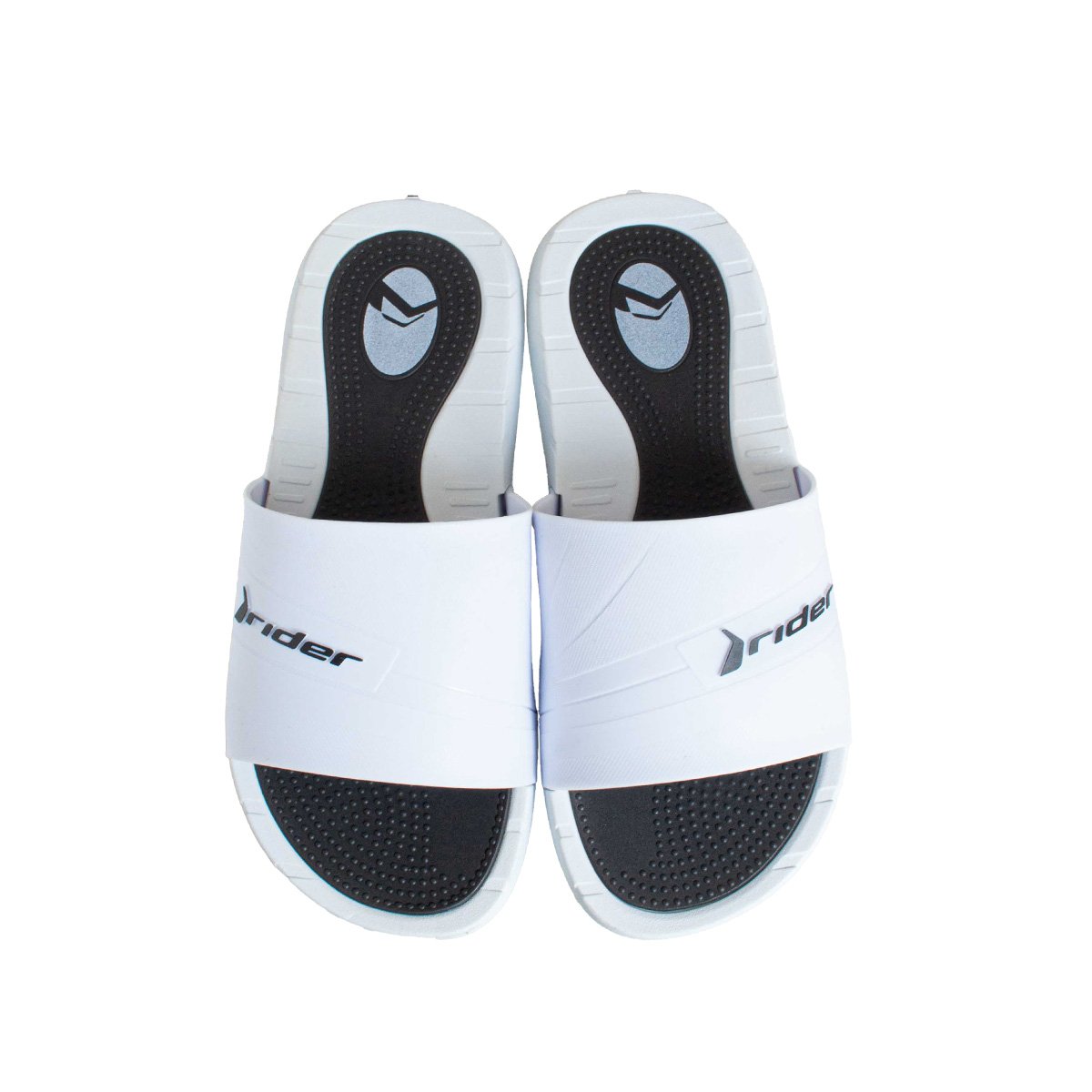 Chinelo Slide Masculino Rider Rush Palmilha Massageadora Branco 2