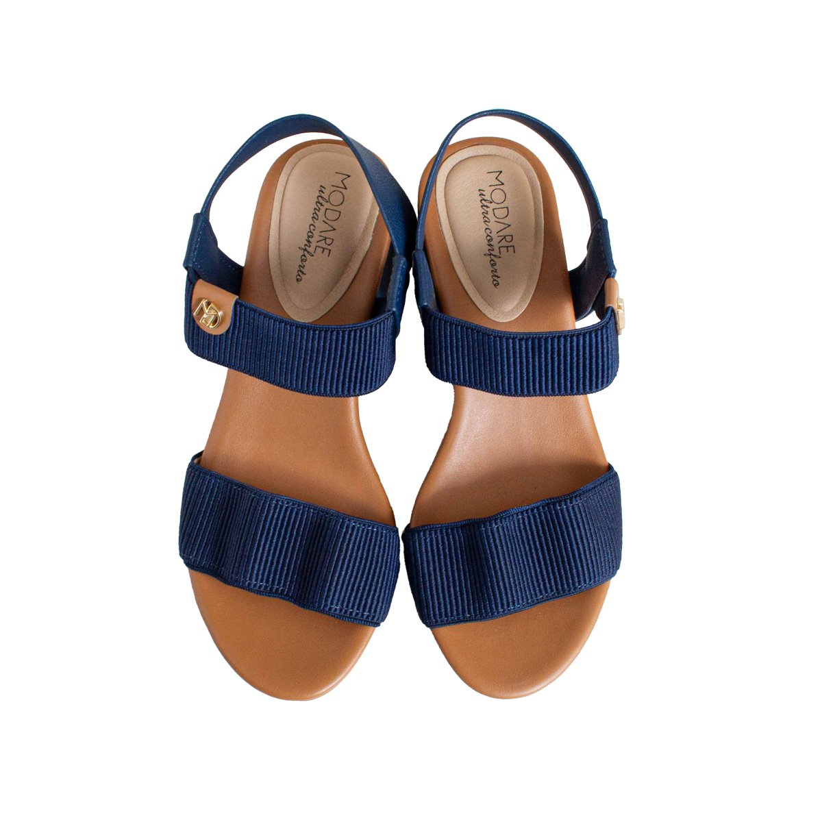 Sandália Modare Comfort Salto Bloco Feminino Azul Marinho 2