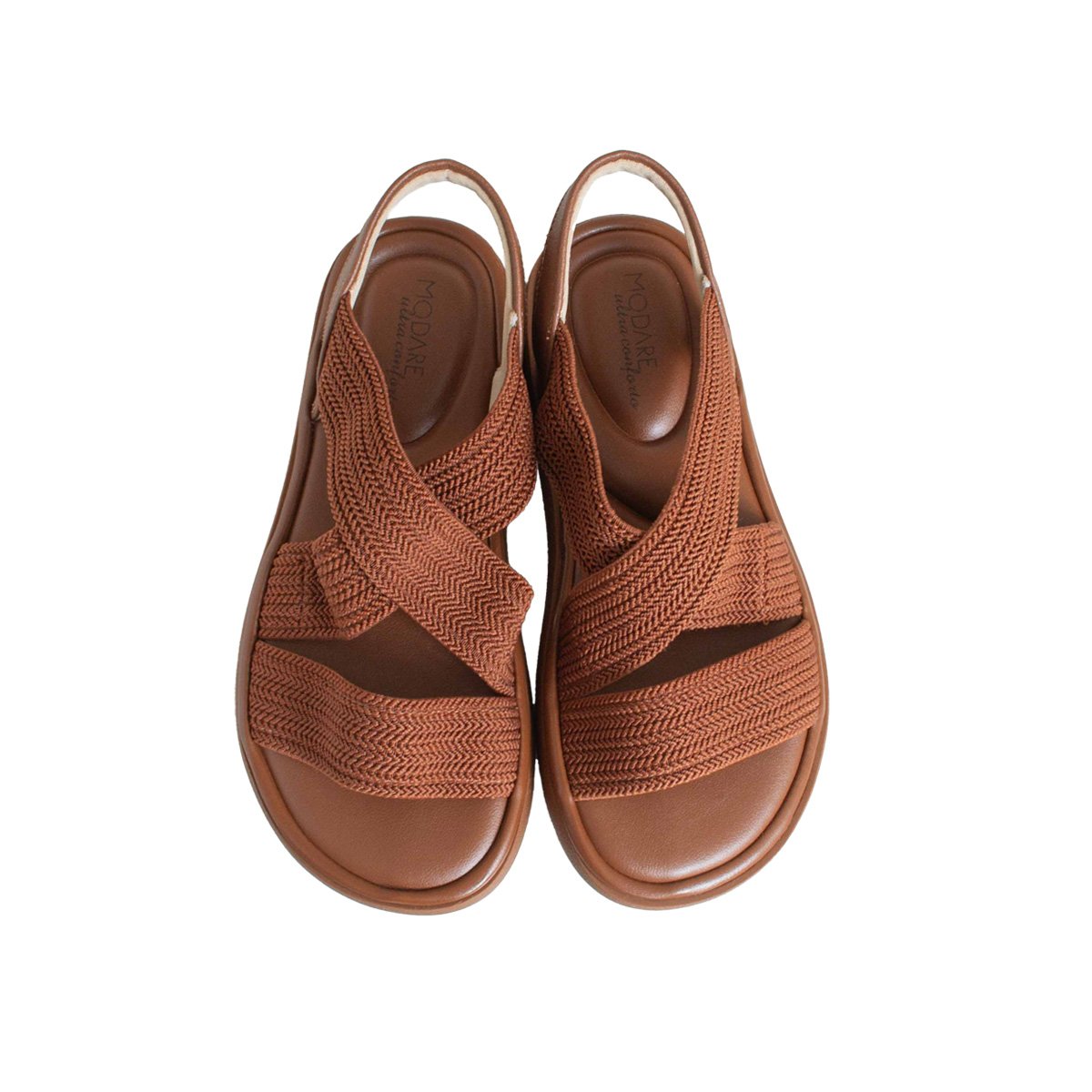 Sandália Modare Rasteira Feminina Calce Fácil Avelã 2