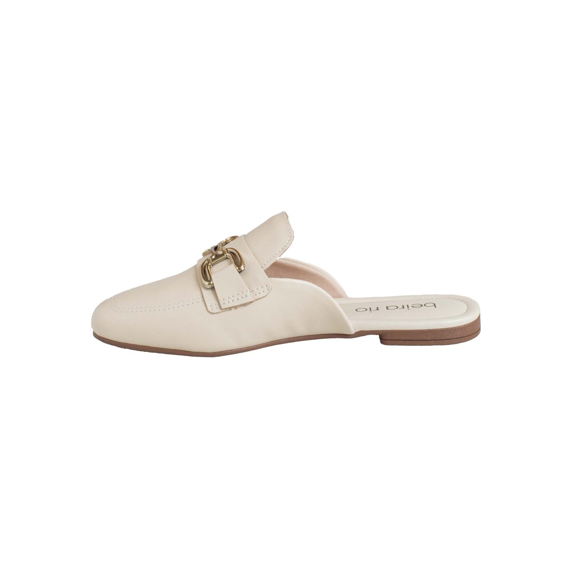 Mule Casual Beira Rio Feminino Salto Baixo Creme 3