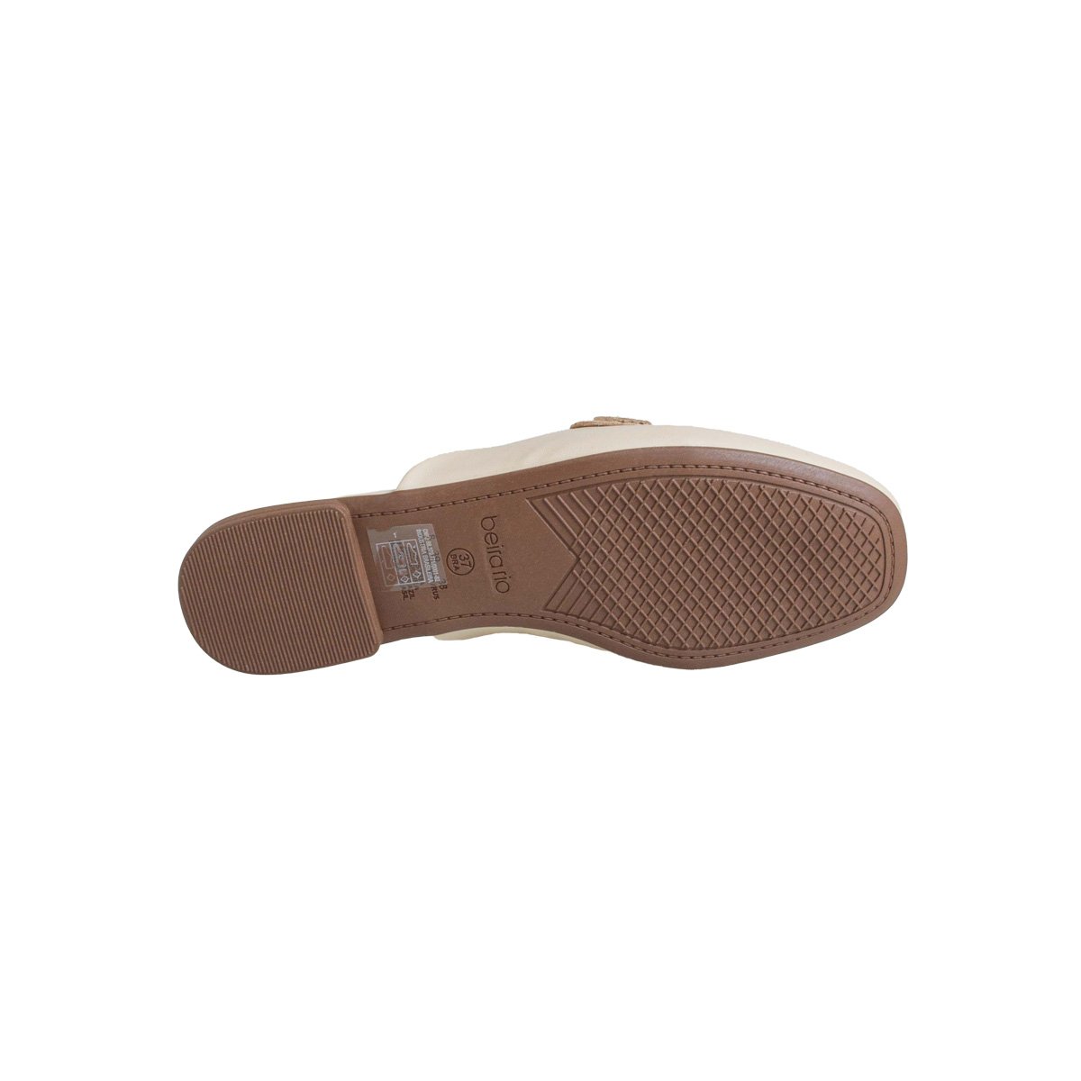 Mule Casual Beira Rio Feminino Salto Baixo Creme 5