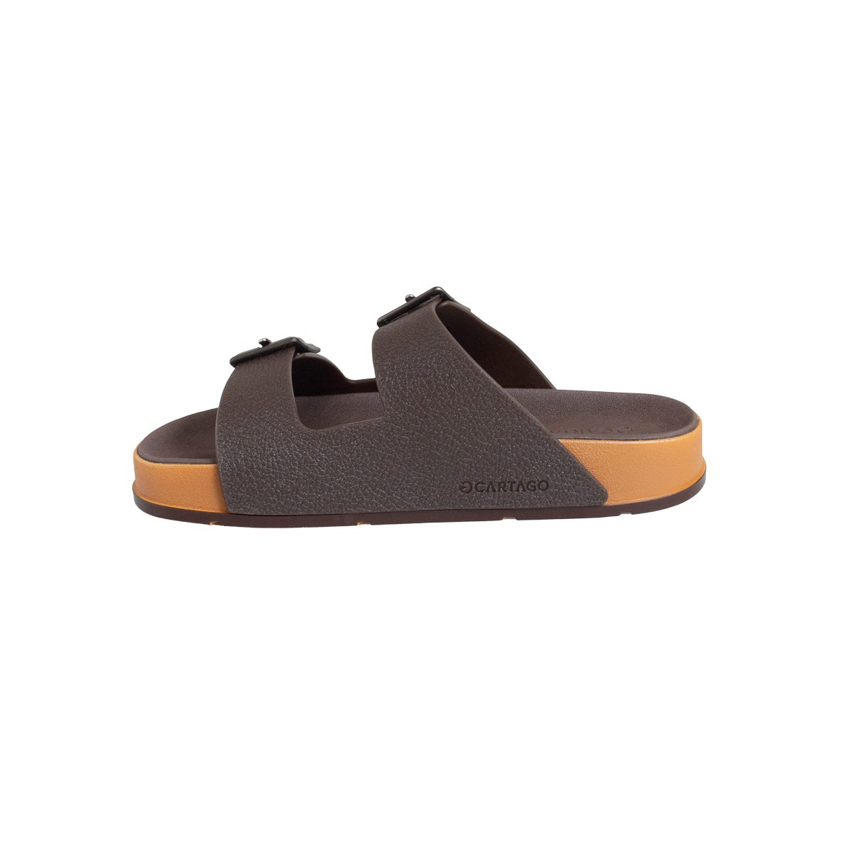 Chinelo Infantil Slide Cartago Menino Original Marrom 3