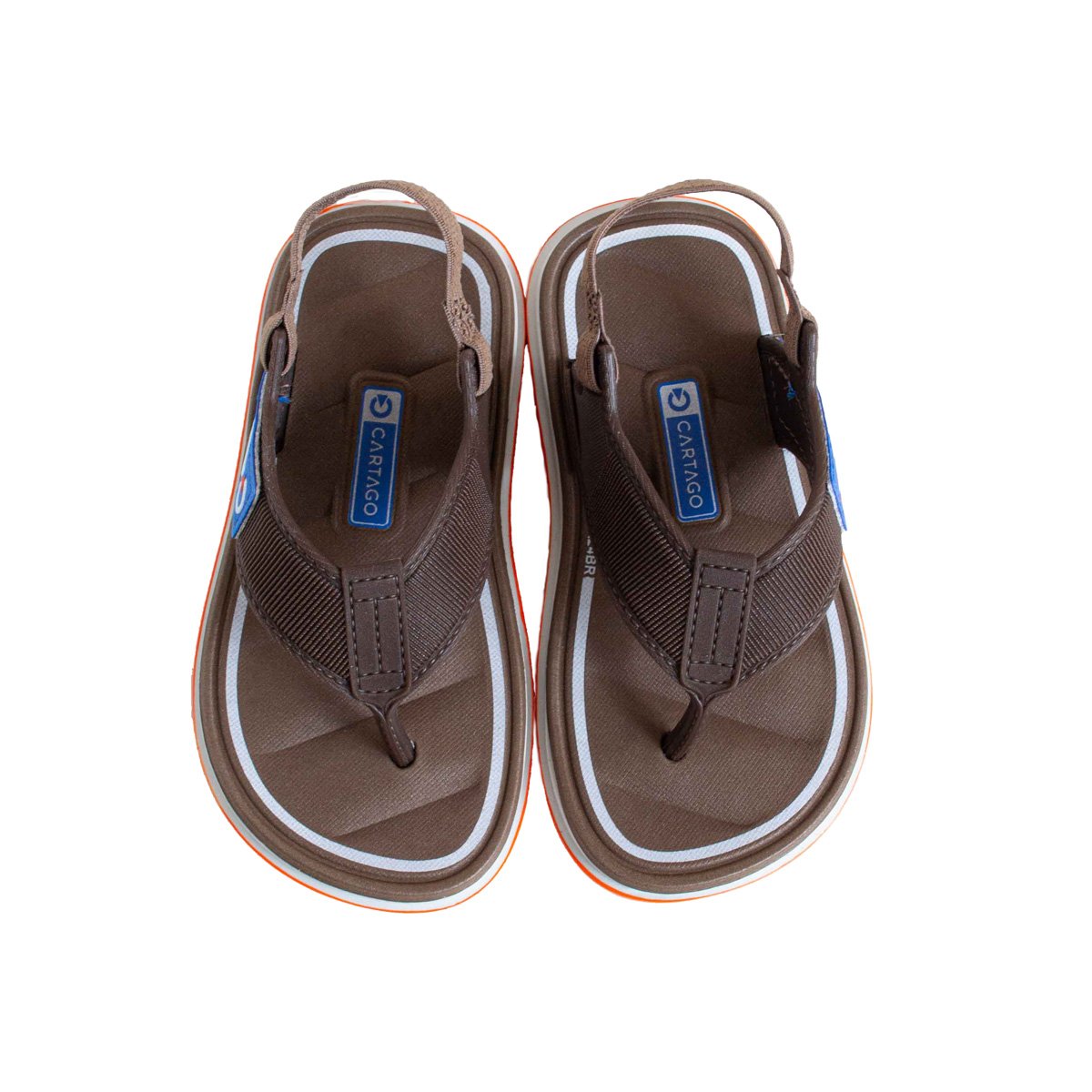 Chinelo Bebê Menino Cartago Elástico Grendene Kids Marrom 2