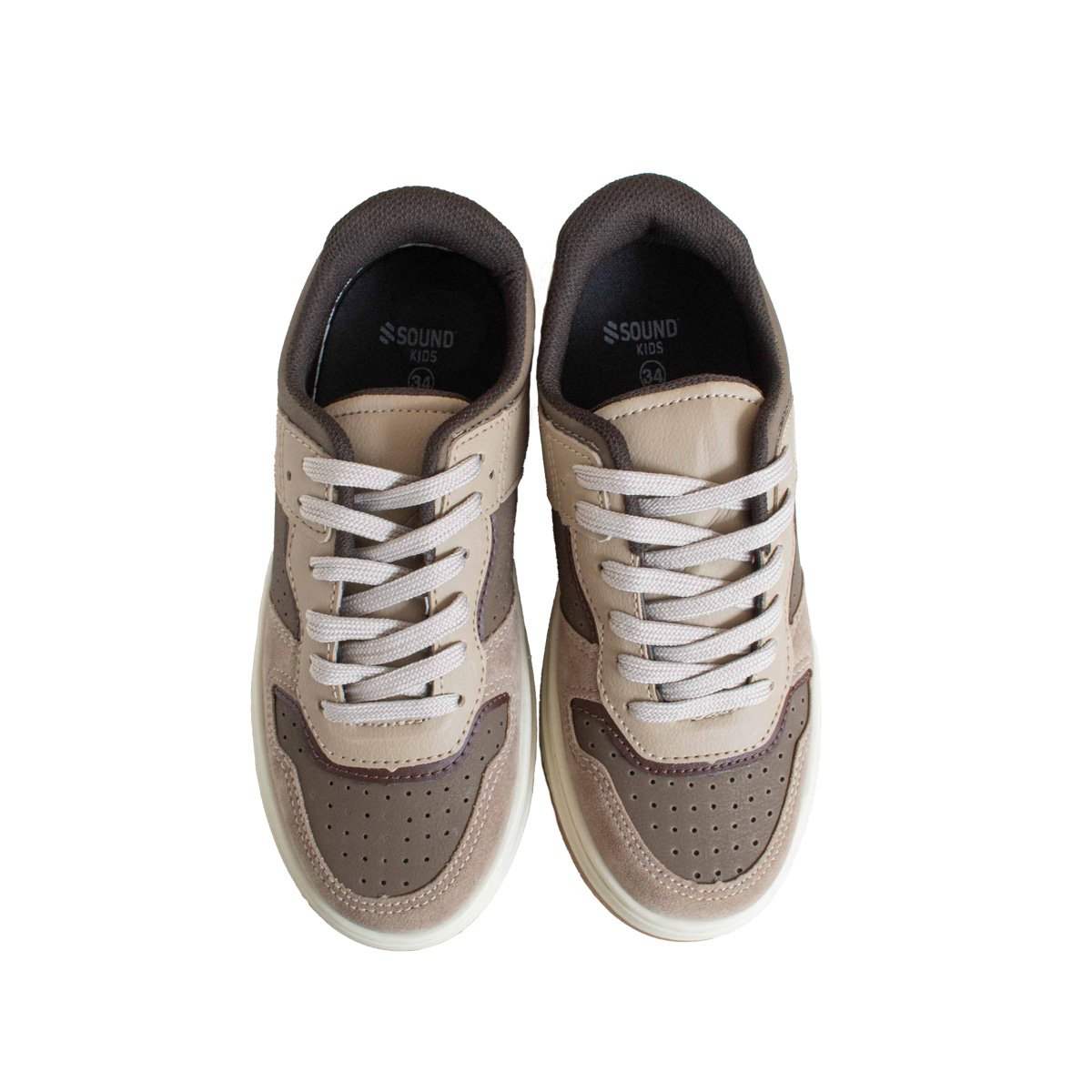 Tênis Casual Infantil Sound Menino Street Bege 2