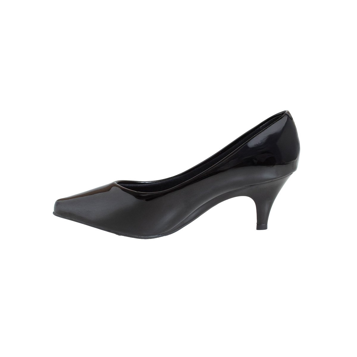 Scarpin Bico Fino Beira Rio Verniz Feminino Preto 3