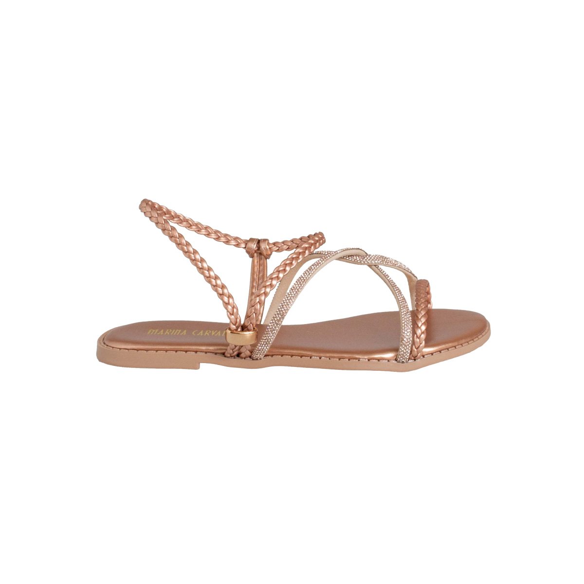 Sandália Rasteirinha Brilhos Marina Carvalho Feminino