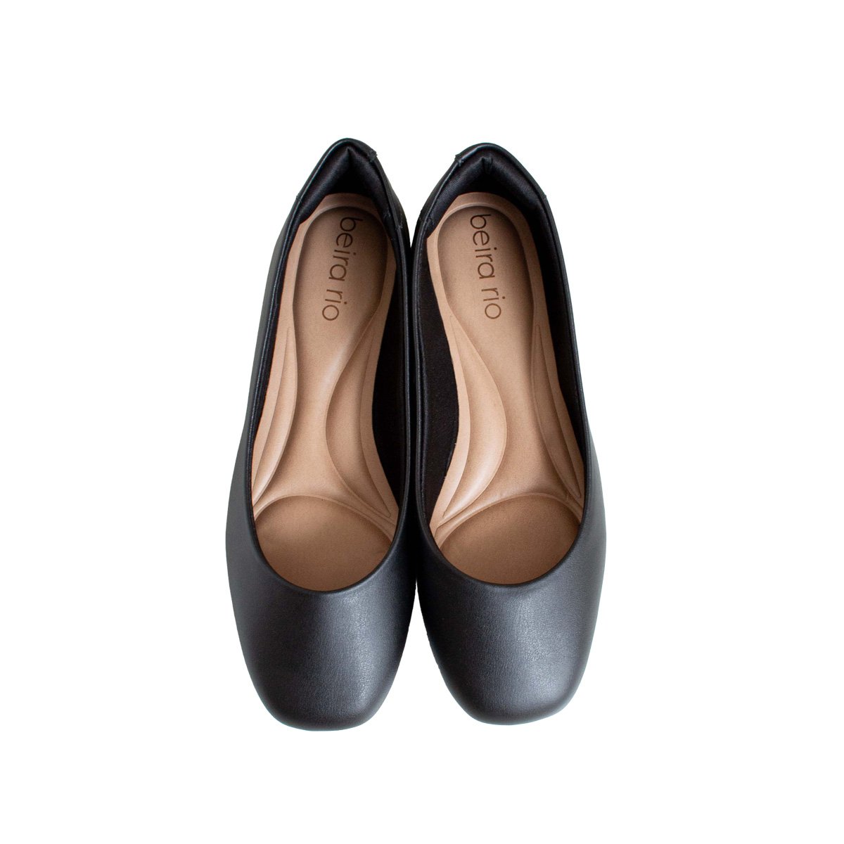 Sapatilha Casual Beira Rio Bico Quadrado Feminino Preto 2