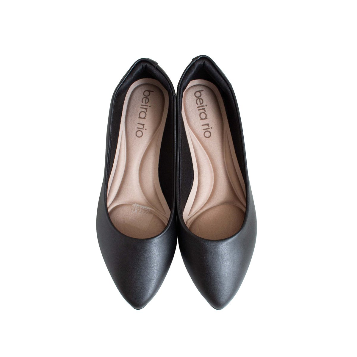 Sapatilha Casual Beira Rio Bico Fino Feminino Preto 2