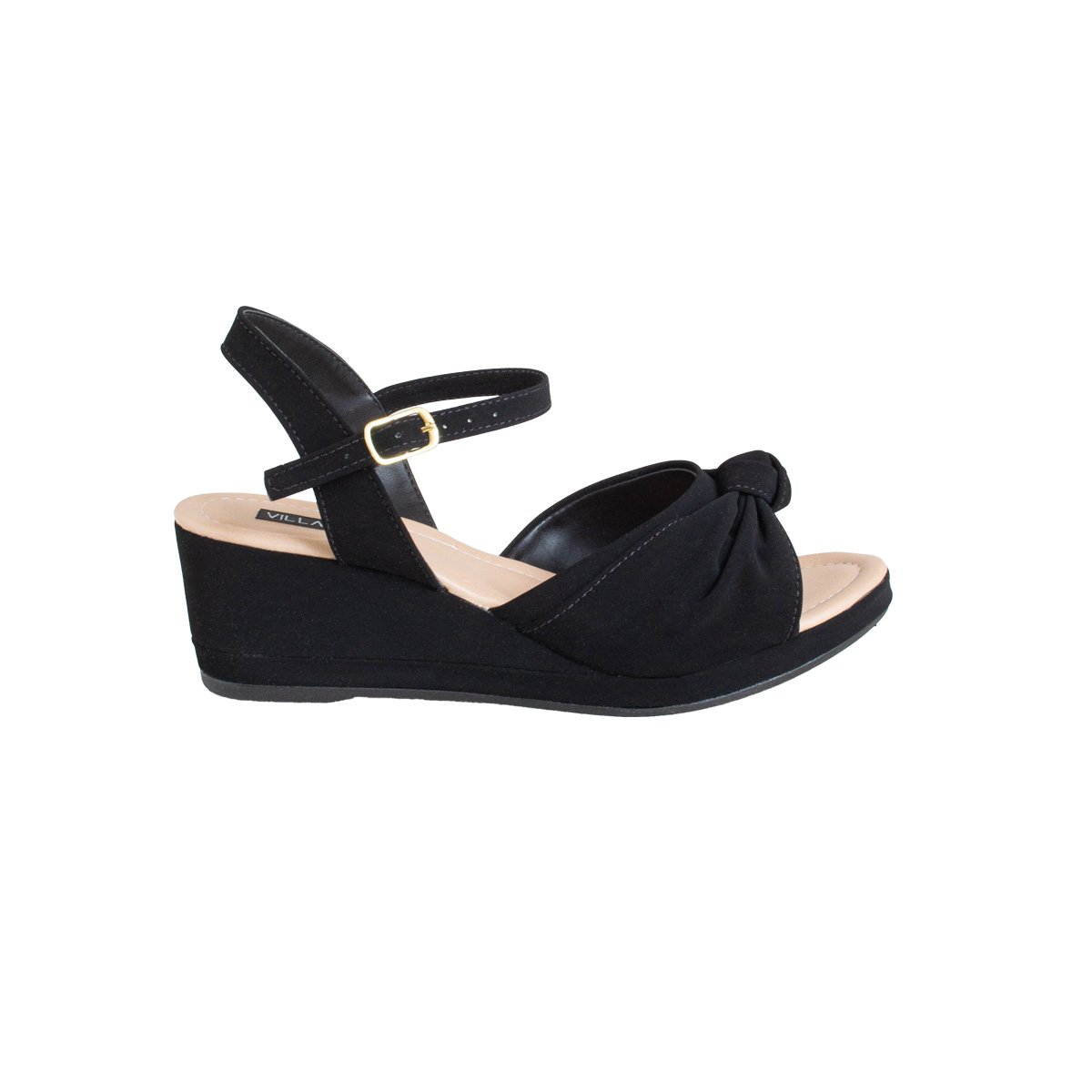 Sandália Villa Rosa Salto Médio Anabela Feminino