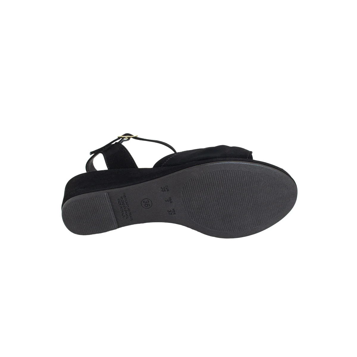 Sandália Villa Rosa Salto Médio Anabela Feminino Preto 5