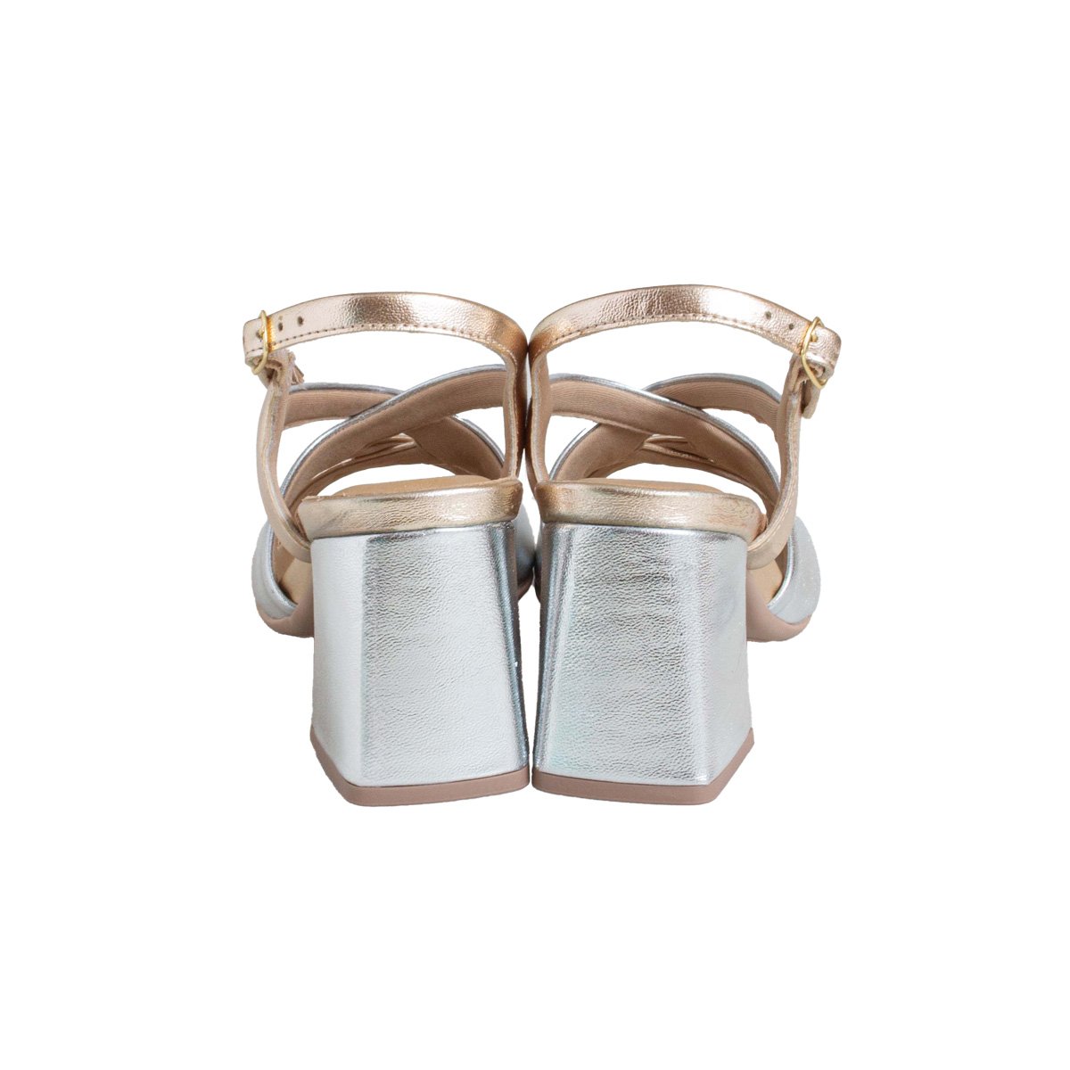Sandália Metalizada Piccadilly Salto Alto Feminino Prata 4