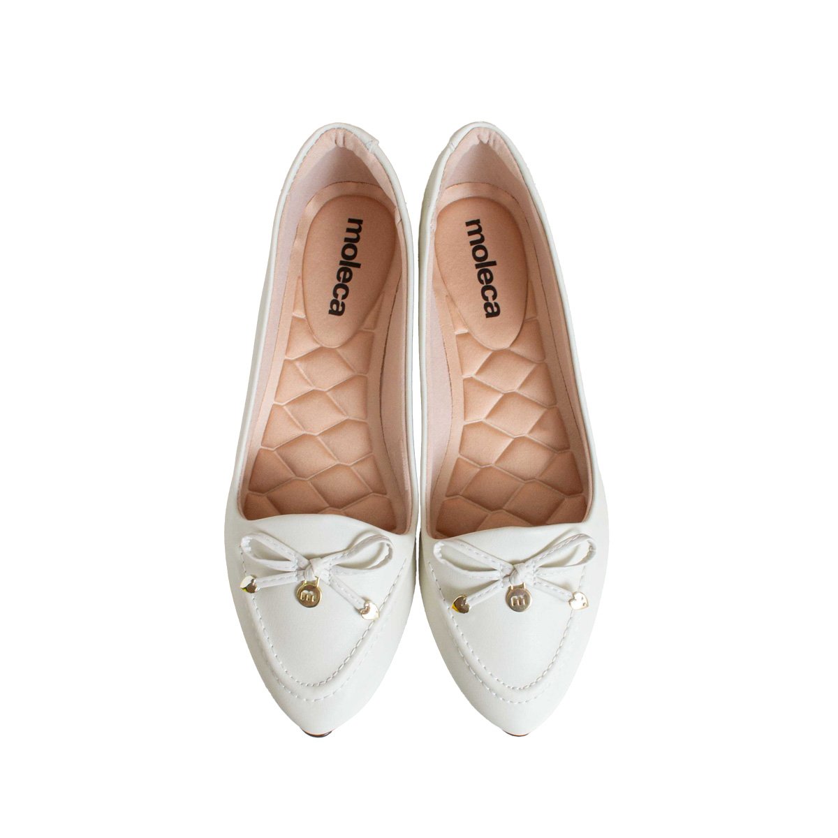 Sapatilha Moleca Bico Fino Feminino Branco 2