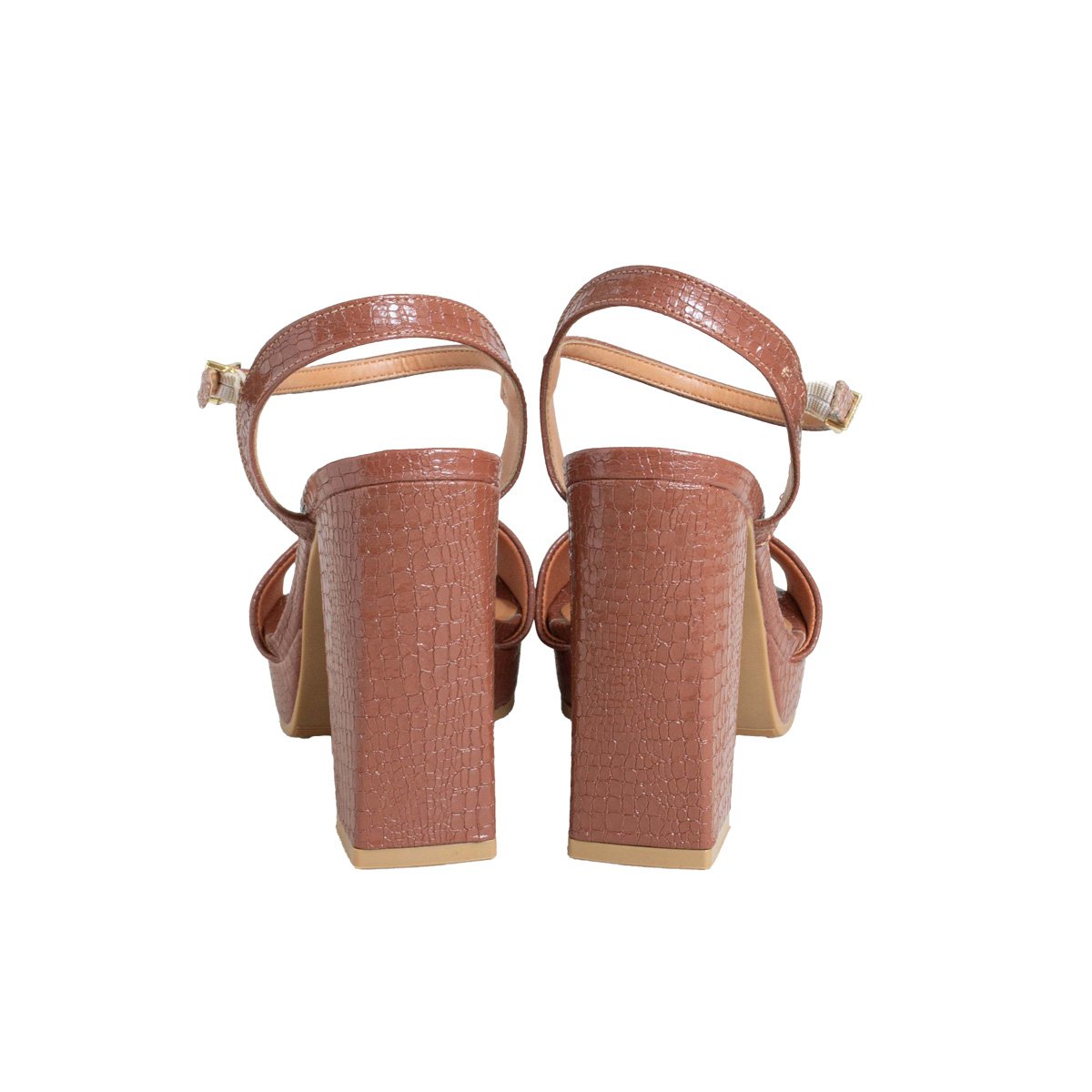 Sandália Vizzano Meia Pata Verniz Feminino Marrom 4