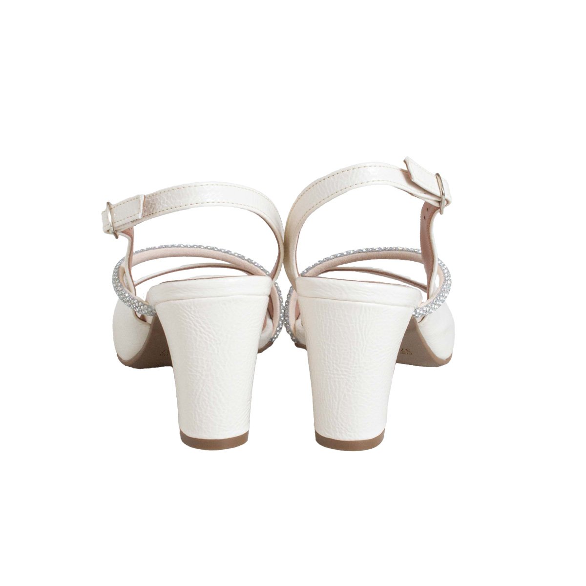 Sandália Salto Alto Bloco Via Scarpa Feminino Branco 4