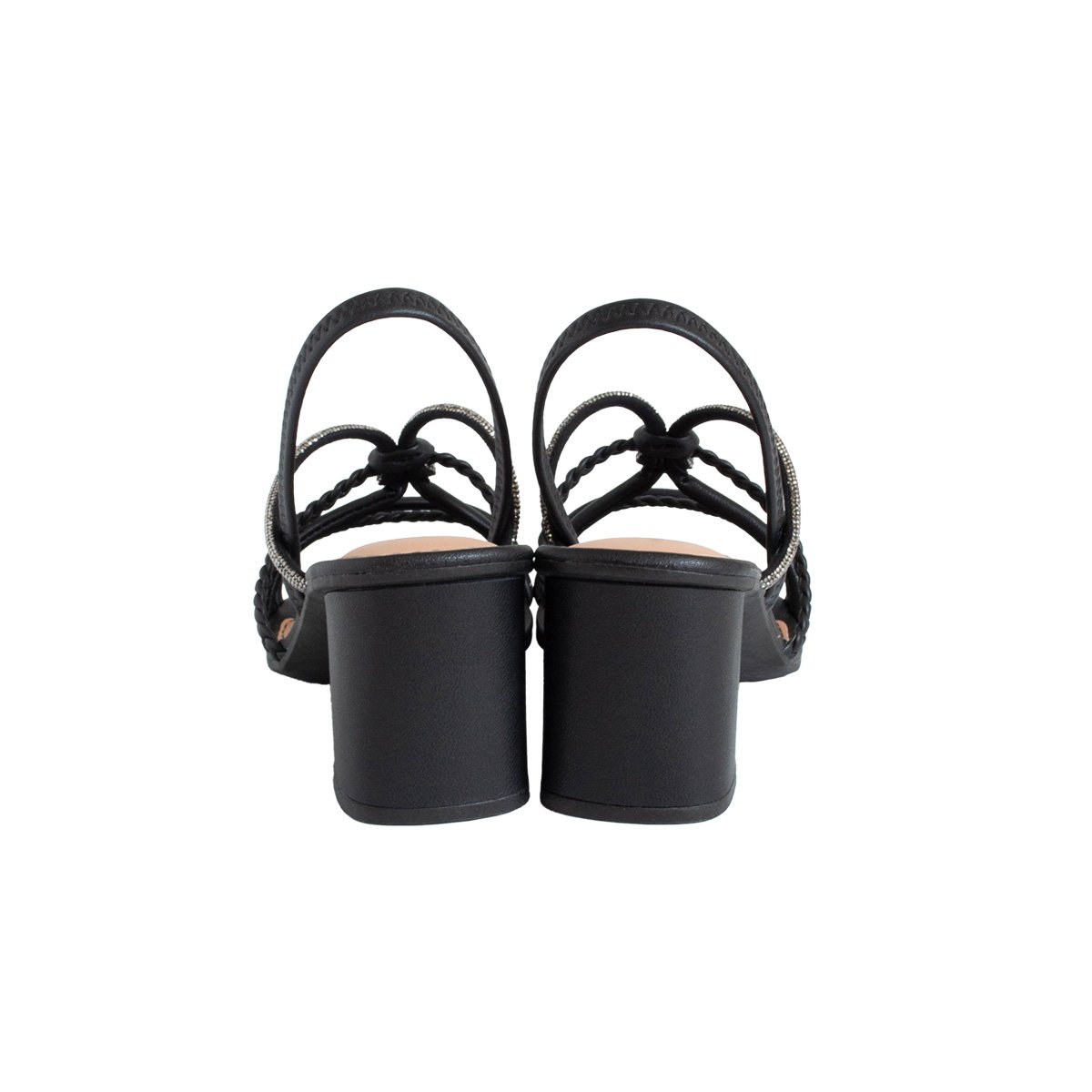 Sandália Salto Alto Bloco Dakota Bico Quadrado Feminino Preto 4