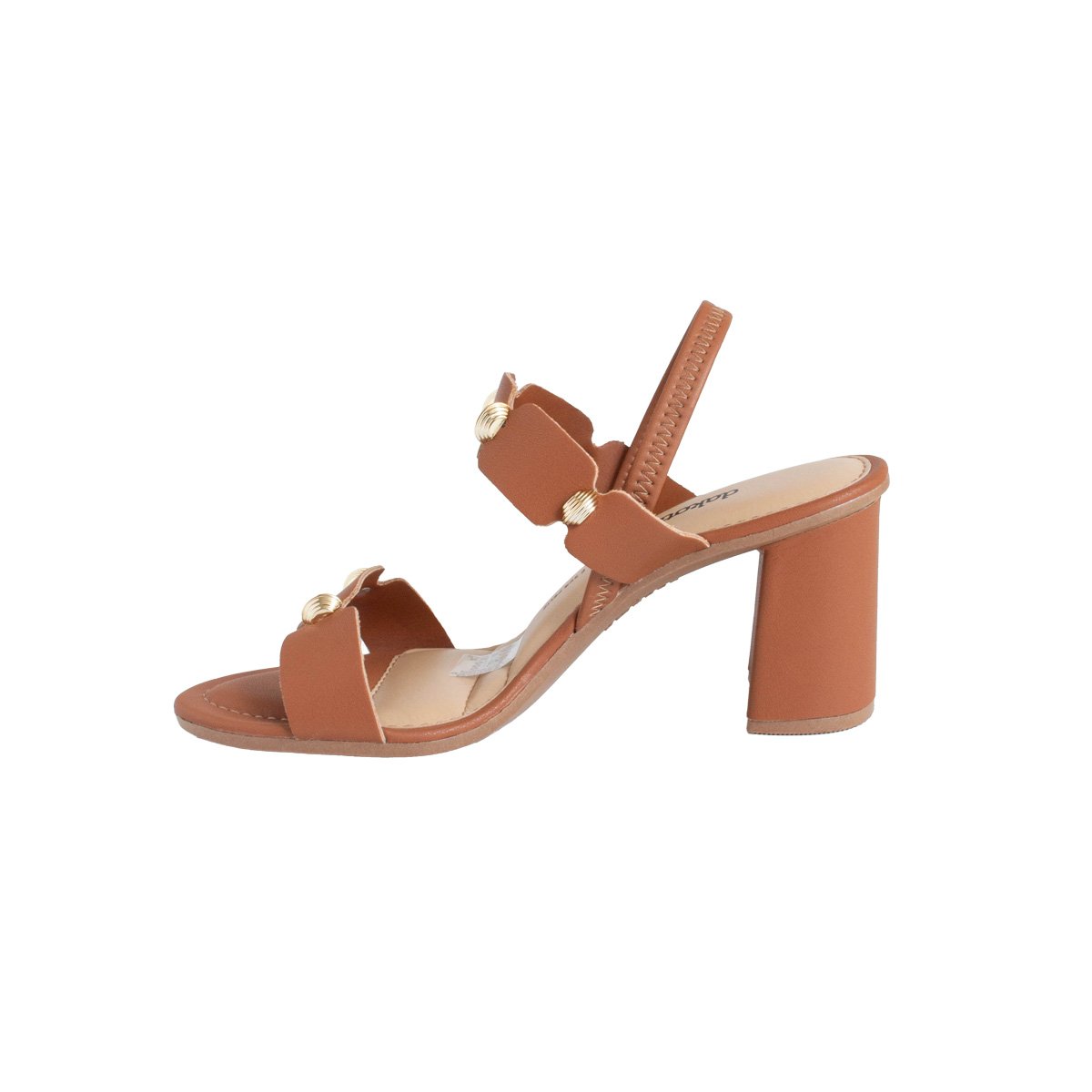 Sandália Salto Bloco Dakota Calce Fácil Feminino Marrom 3