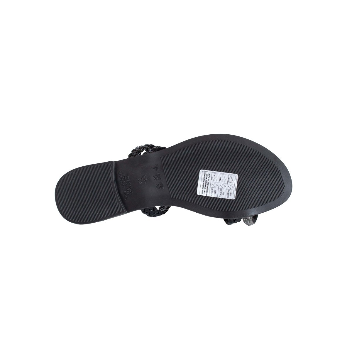 Sandália De Dedo Marina Carvalho Rasteira Feminino Preto 5