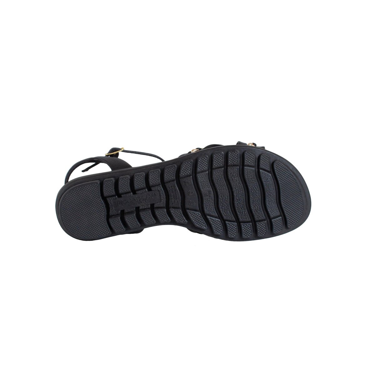 Sandália Confortável Piccadilly Feminino Salto Anabela Preto 5