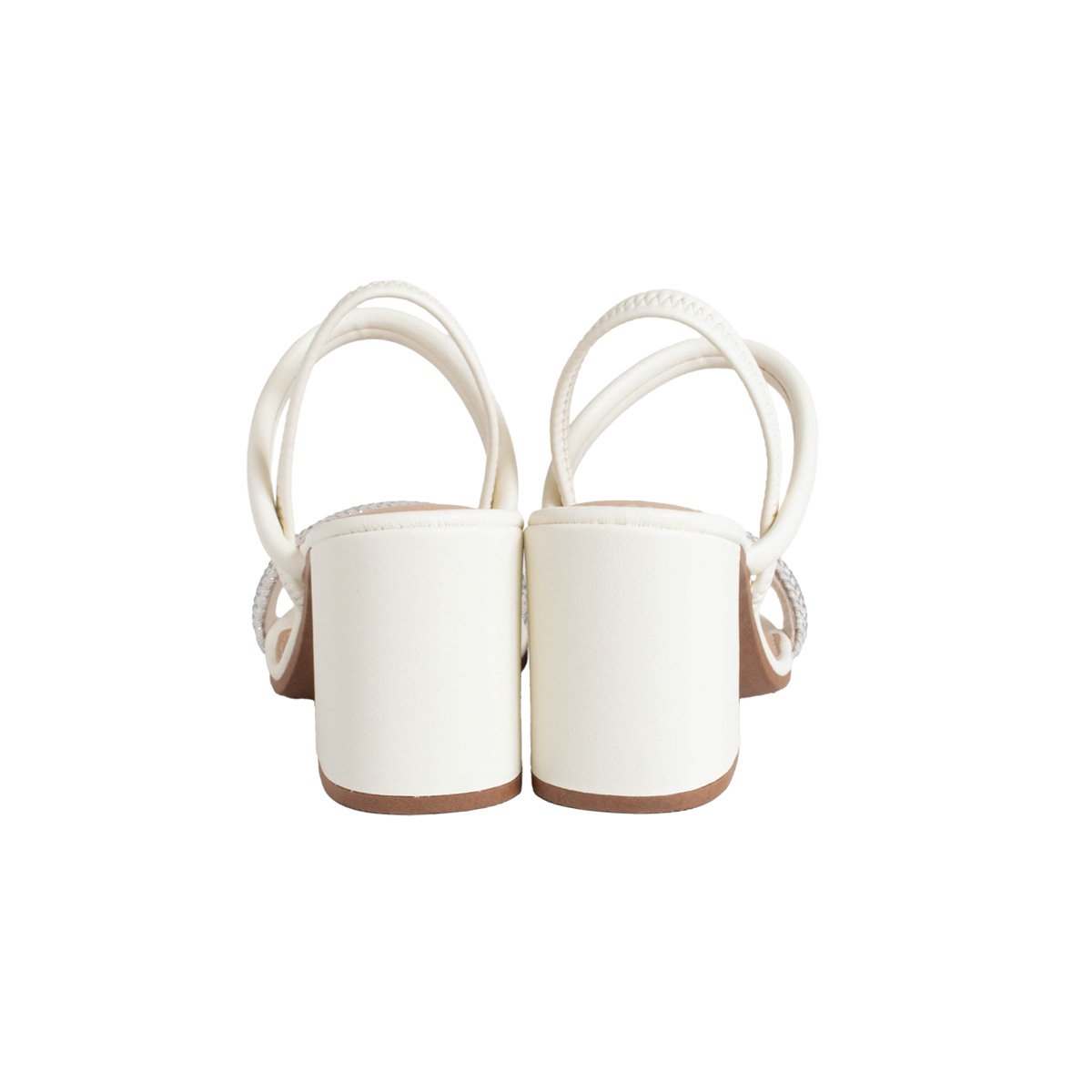 Sandália Salto Alto Grosso Dakota Calce Fácil Feminino Branco 4