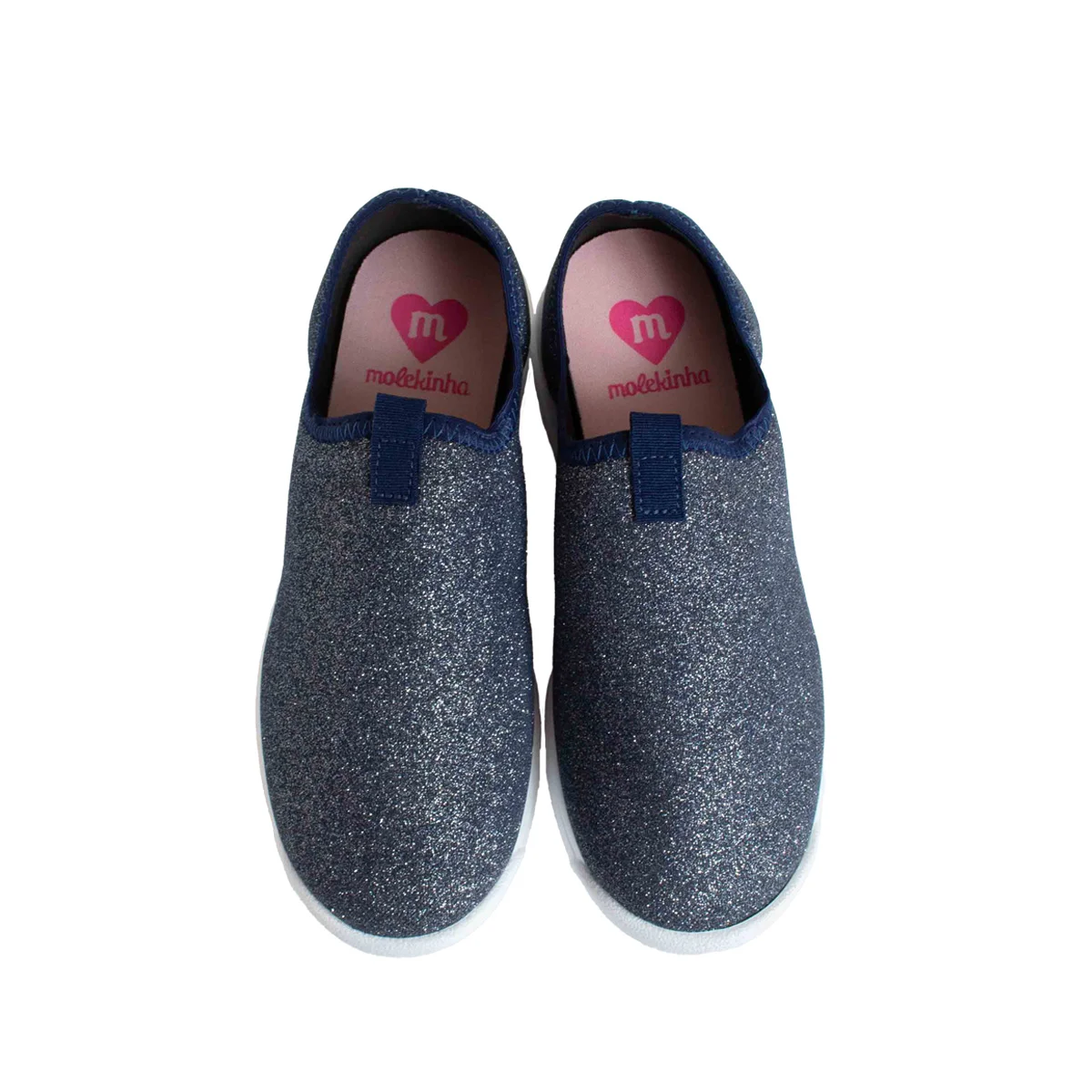 Tênis Infantil Molekinha Calce Fácil Menina Azul Marinho/Prata 2