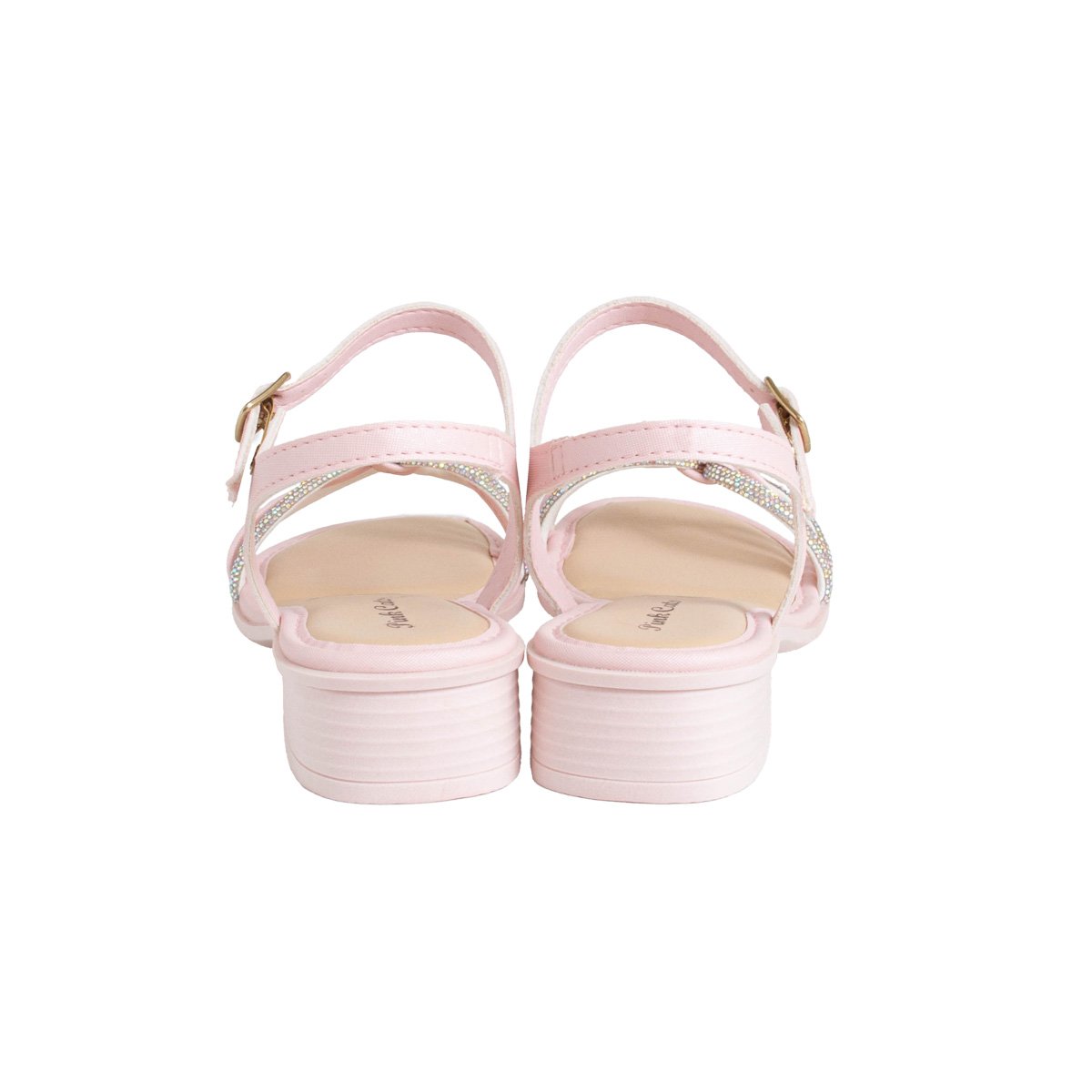Sandália Brilhos Infantil Pink Cats Salto Baixo Menina Rosa 4