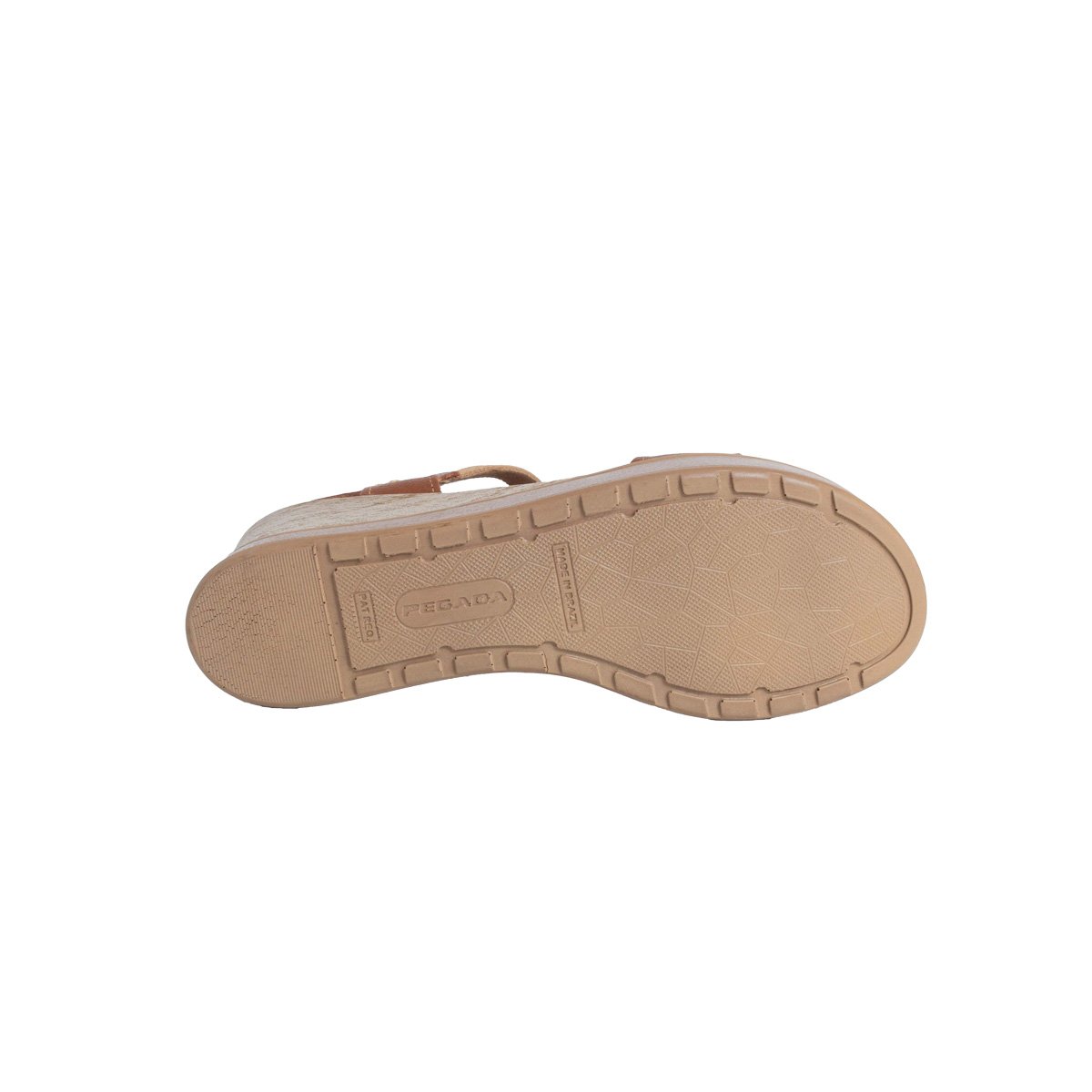 Sandália Couro Pegada Salto Anabela Feminino Marrom 5