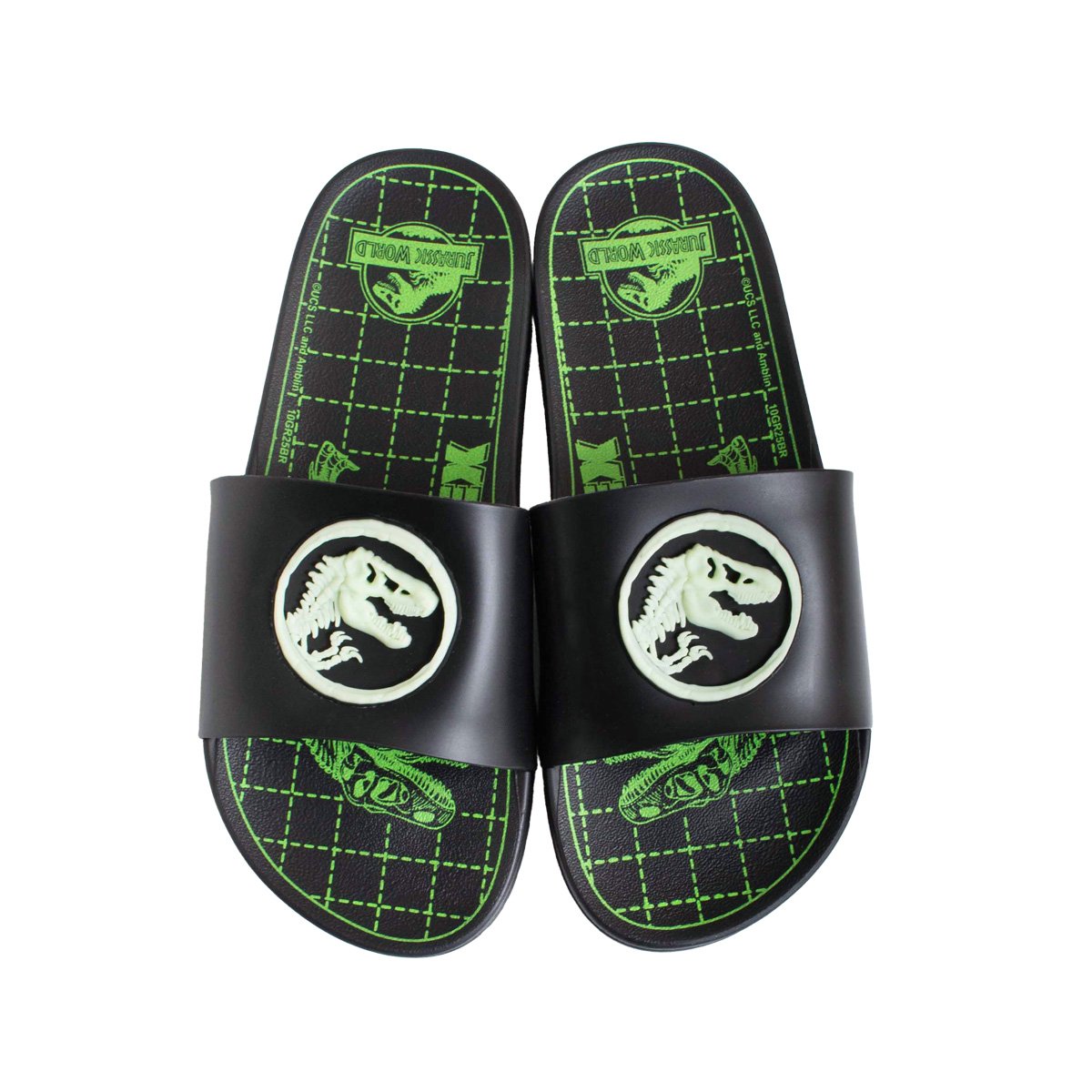Chinelo Slide Infantil Jurassic Adventure Menino Grendene Preto/Verde 2