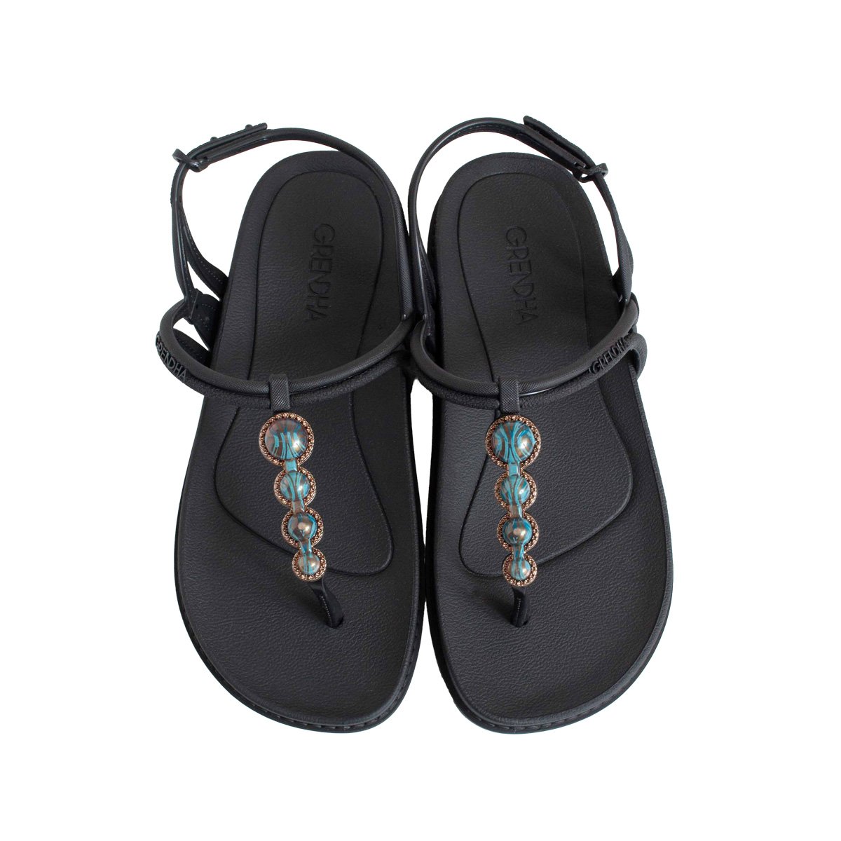 Sandália Grendha Magnifica Pedraria Feminino Preto 2