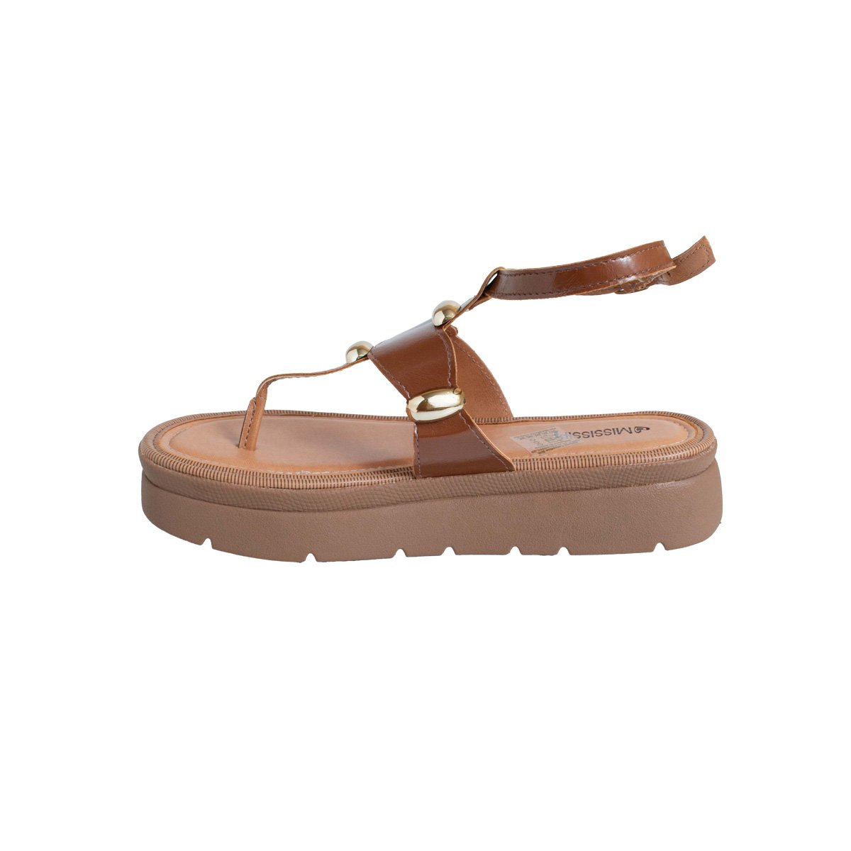 Sandália Casual Flatform Mississipi Feminino Marrom 3