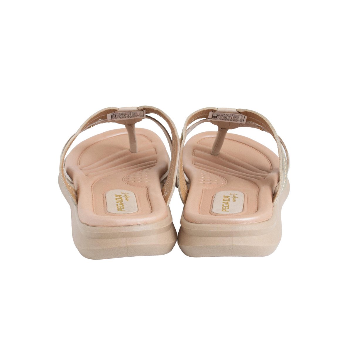 Chinelo Couro Pegada Comfort Feminino Dourado 4