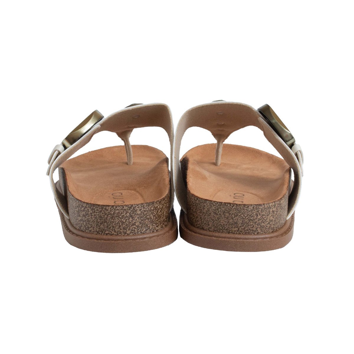 Sandália Pedraria Beira Rio Rasteirinha Feminino Branco 4