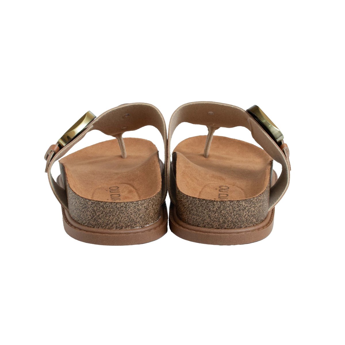 Sandália Pedraria Beira Rio Rasteirinha Feminino Camel 4