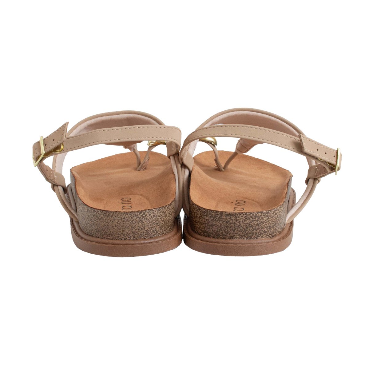 Sandália Beira Rio Anel De Dedo Feminino Rasteira Bege 4