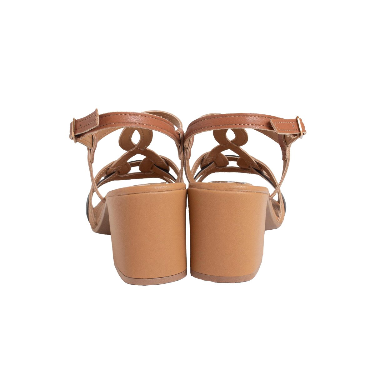 Sandália Salto Bloco Dakota Feminino Calce Fácil Caramelo 4