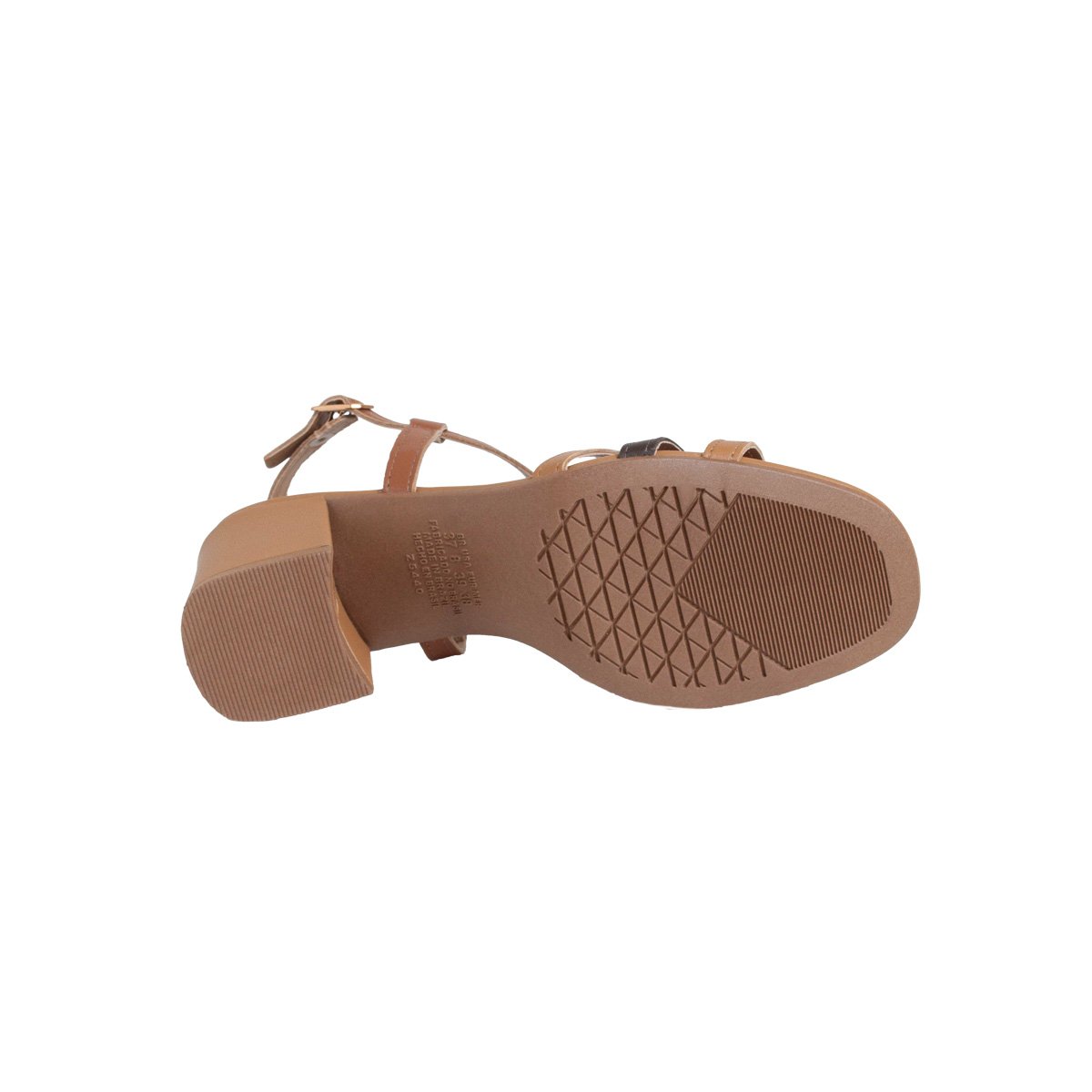 Sandália Salto Bloco Dakota Feminino Calce Fácil Caramelo 5