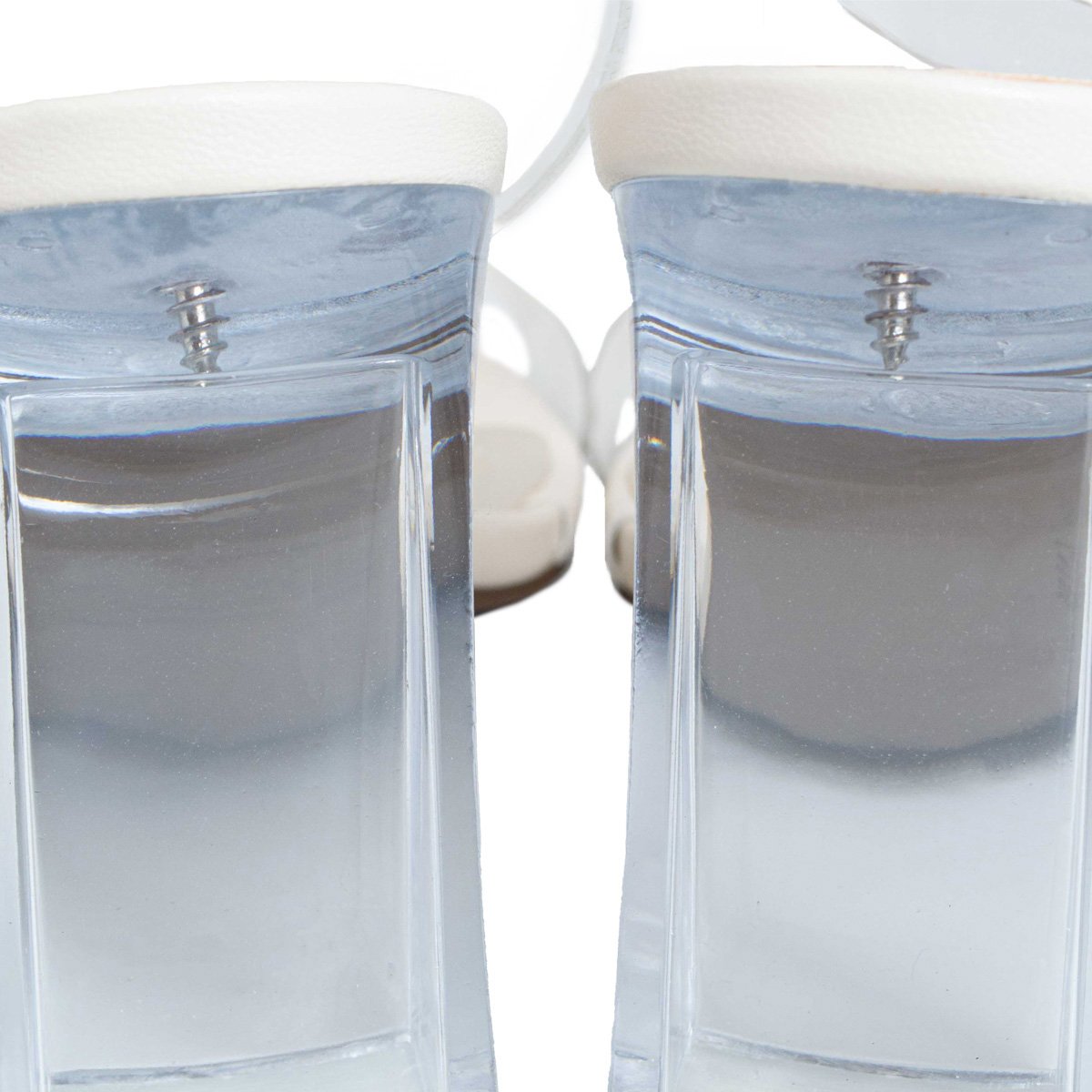 Sandália Salto Cristal Transparente Via Marte Feminino Incolor/Marfim 6