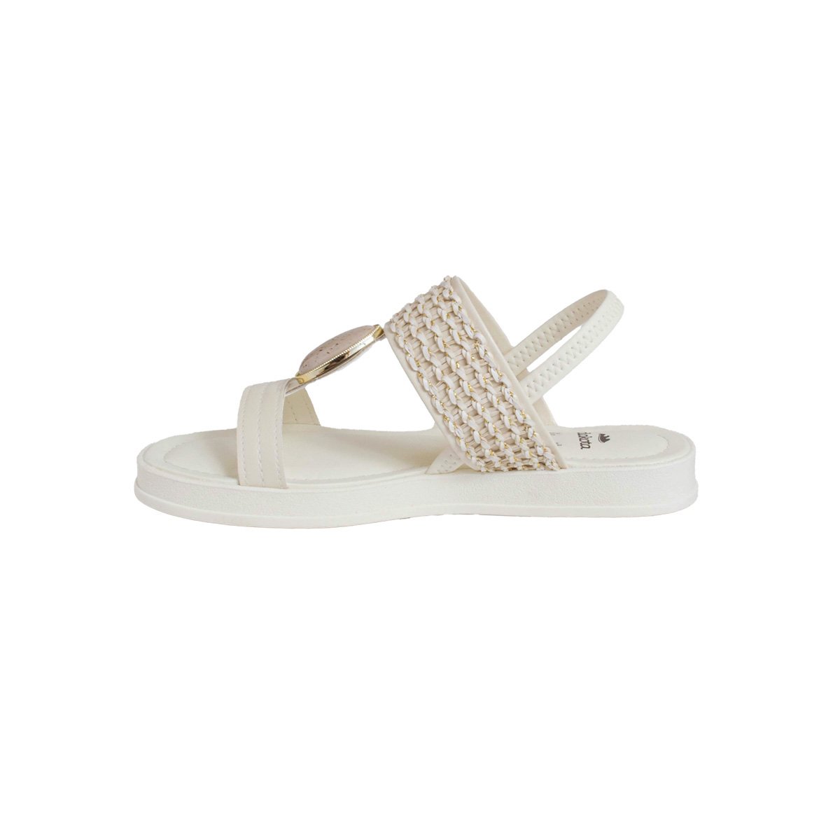 Sandália Flatform Dakota Pedraria Feminino Creme 3