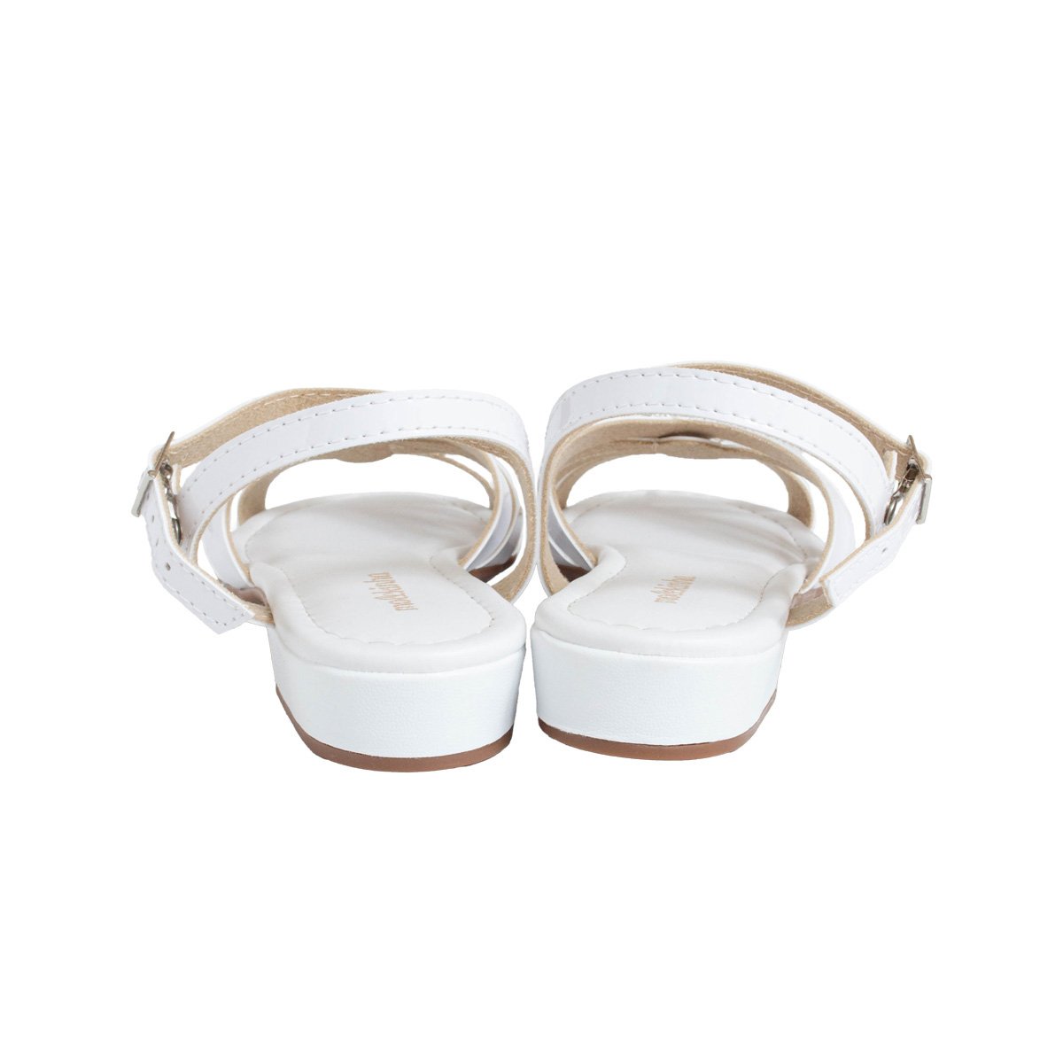 Sandália Salto Infantil Metalizada Molekinha Menina Branco 4