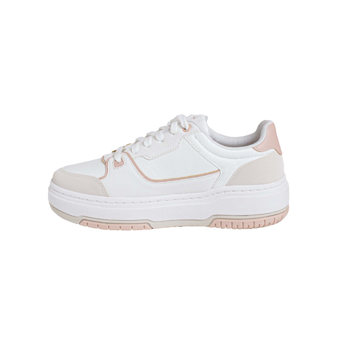 Tênis Peluche Flatform Alto Feminino Branco/Off White 3
