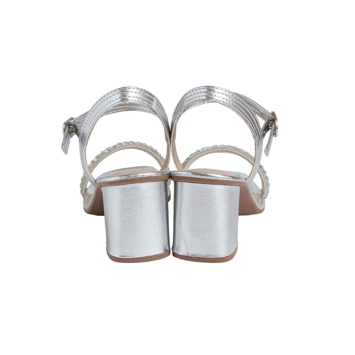 Sandália Metalizada Dakota Salto Grosso Feminino Prata 4