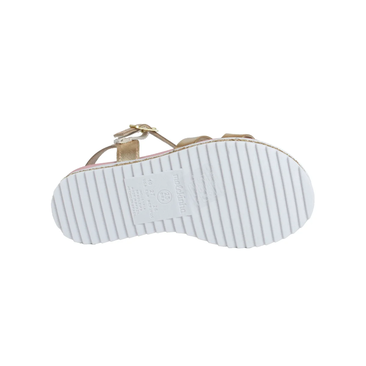 Sandália Brilhos Dourada Infantil Bebê Molekinha Menina Dourado 5