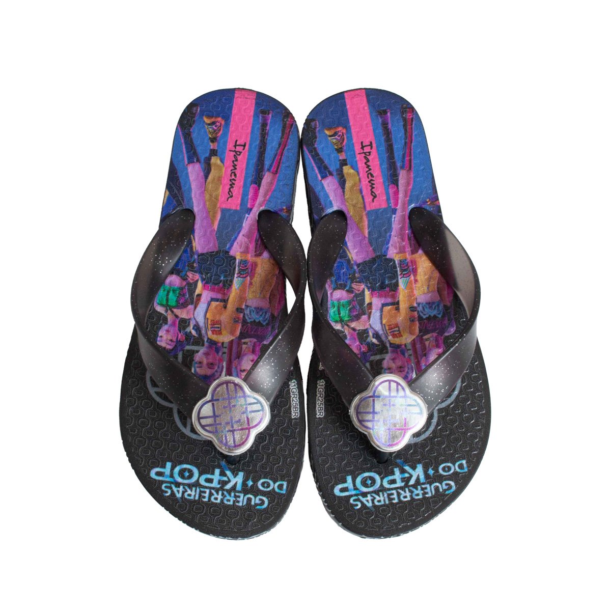 Chinelo De Dedo Infantil Guerreiras Do K-Pop Menina Ipanema Preto 2