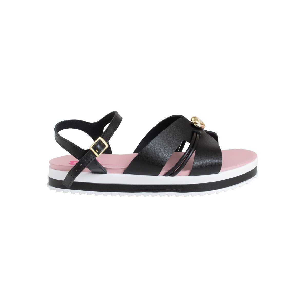 Sandália Flatform Infantil Molekinha Menina Fivela