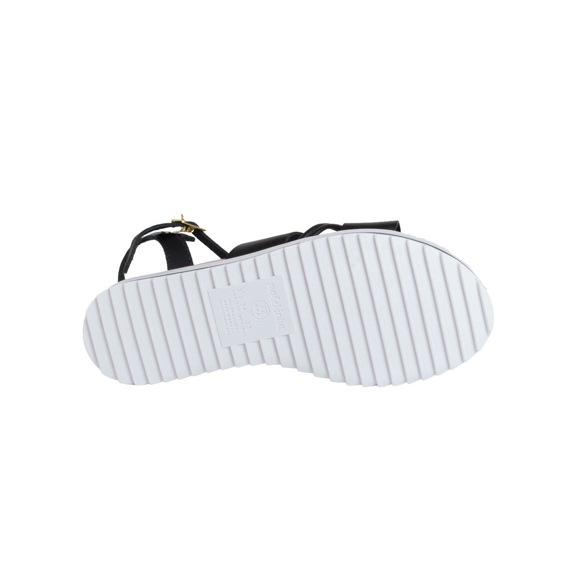 Sandália Flatform Infantil Molekinha Menina Fivela Preto 5