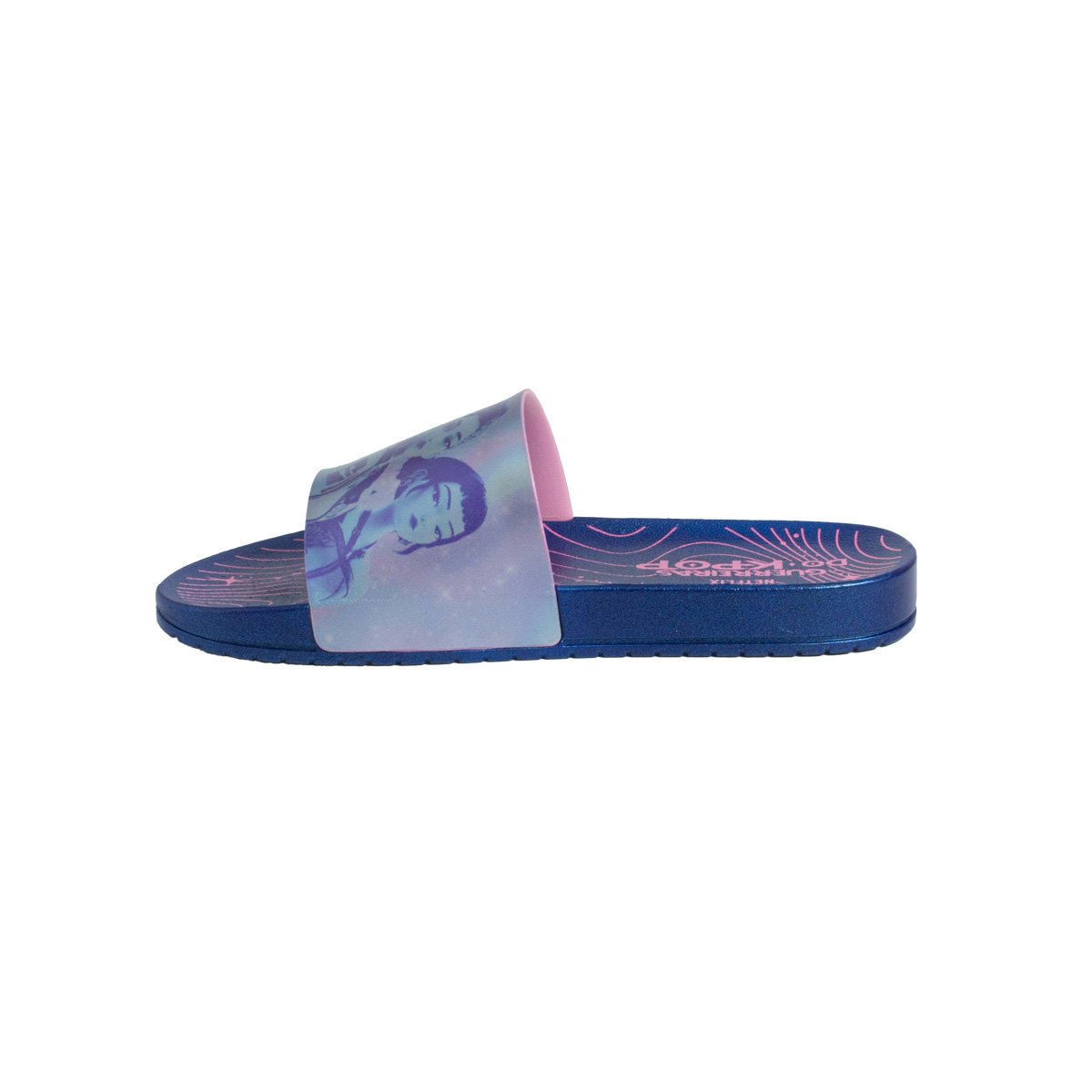 Chinelo Slide Infantil Guerreiras Do K-Pop Menina Grendene Azul 3