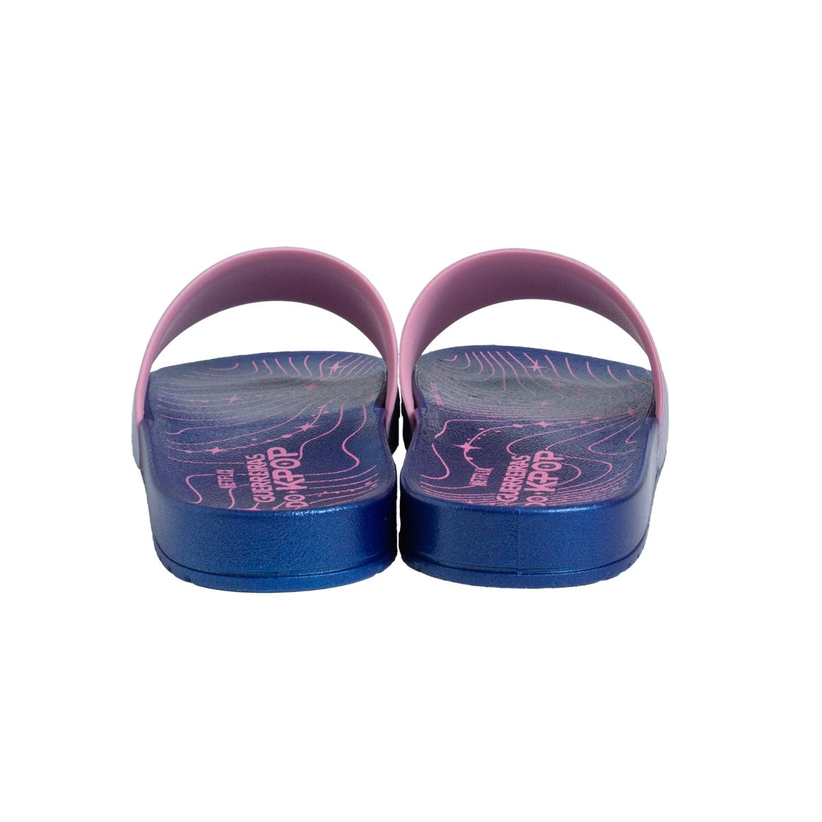 Chinelo Slide Infantil Guerreiras Do K-Pop Menina Grendene Azul 4