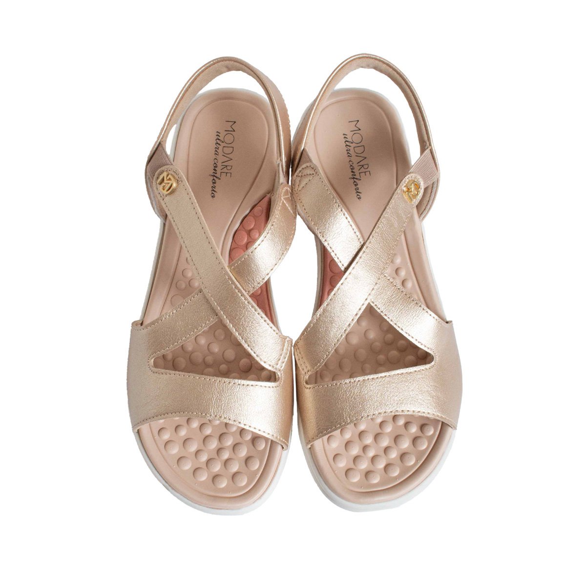 Sandália Modare Ortopédica Calce Fácil Feminino Dourado 2