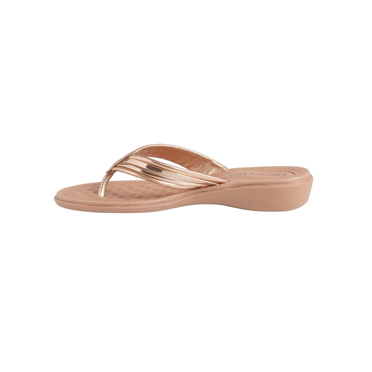 Tamanco Beira Rio Feminino Salto Baixo Dourado 3