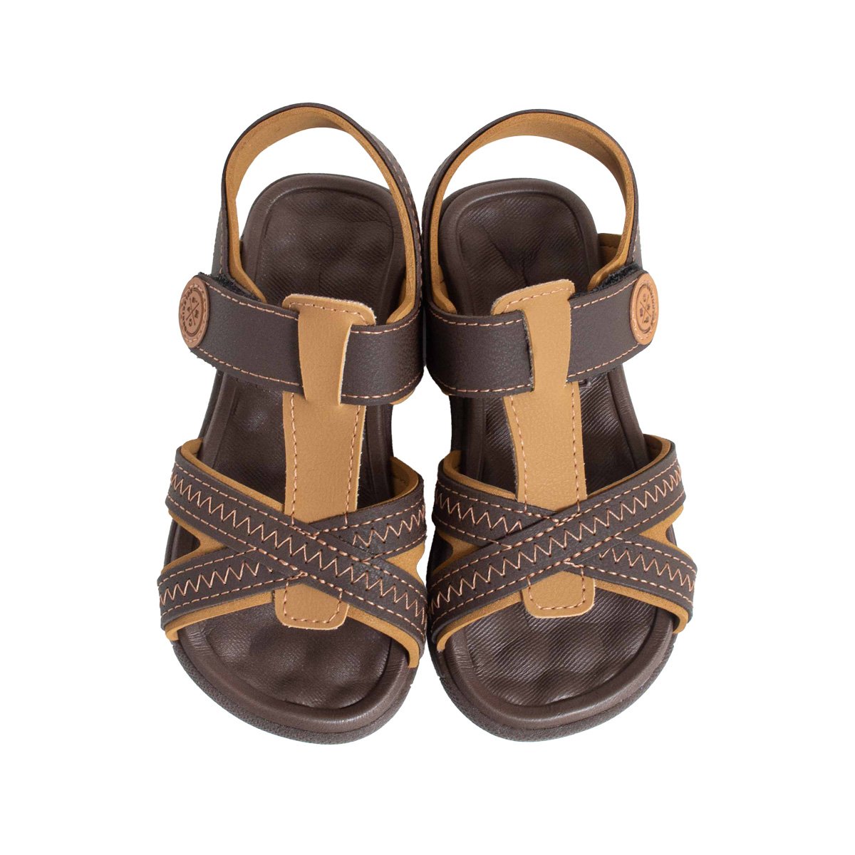 Chinelo Papete Infantil Molekinho Menino Calce Fácil Marrom 2