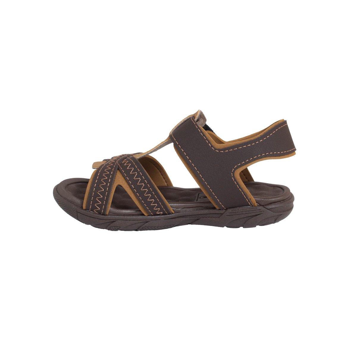 Chinelo Papete Infantil Molekinho Menino Calce Fácil Marrom 3